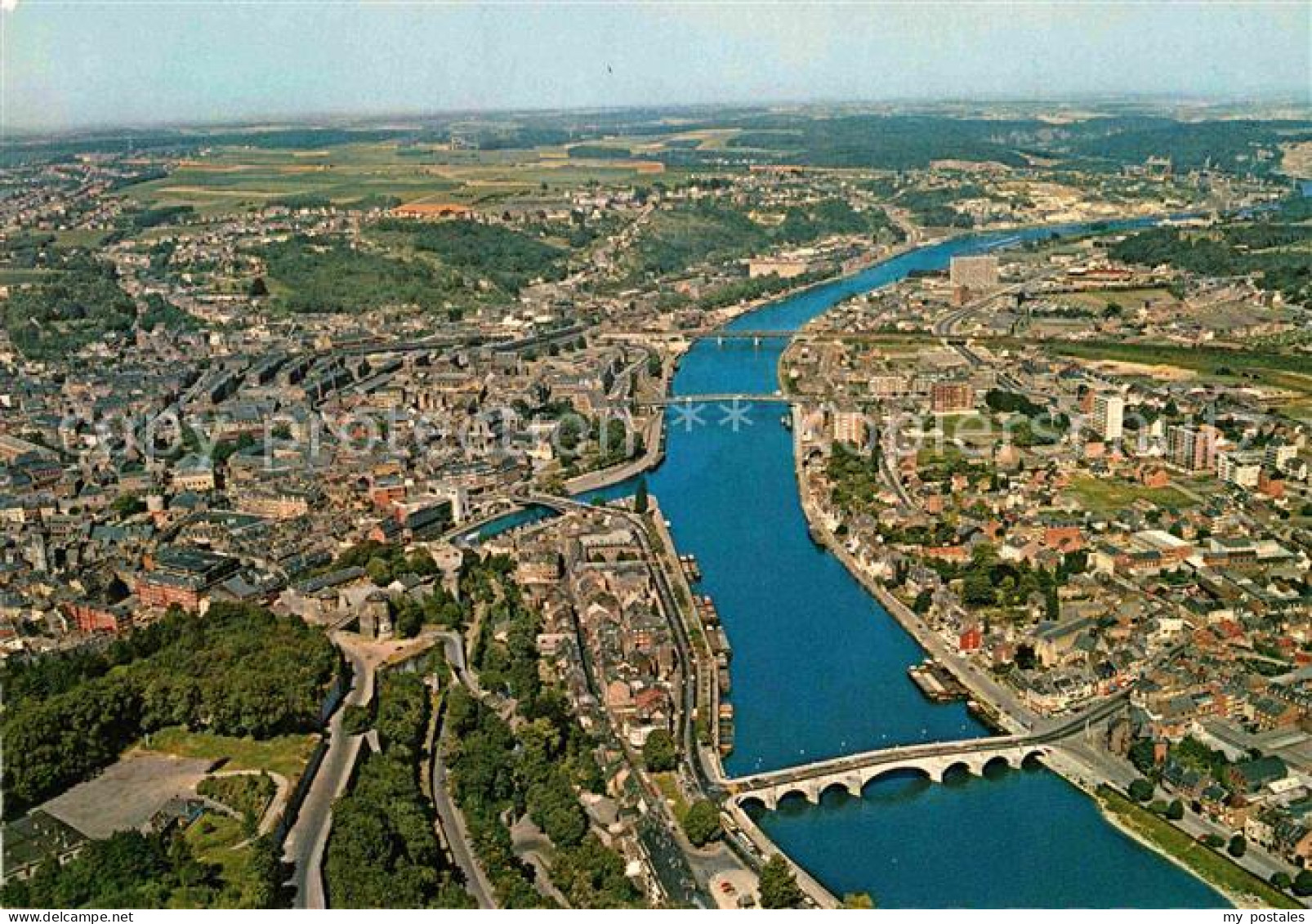 72722001 Namur Sur Meuse Fliegeraufnahme Brueckepartie  - Namur