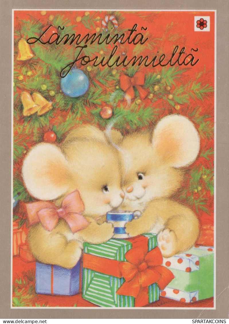 Buon Anno Natale MOUSE Vintage Cartolina CPSM #PAU998.A - Neujahr