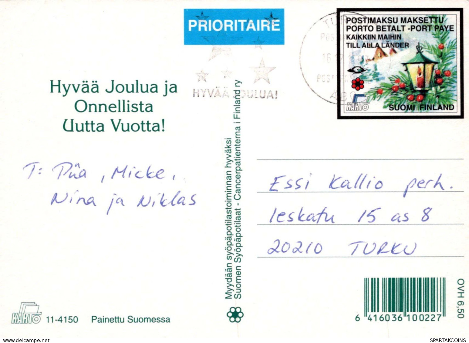 Buon Anno Natale MOUSE Vintage Cartolina CPSM #PAU998.A - Neujahr