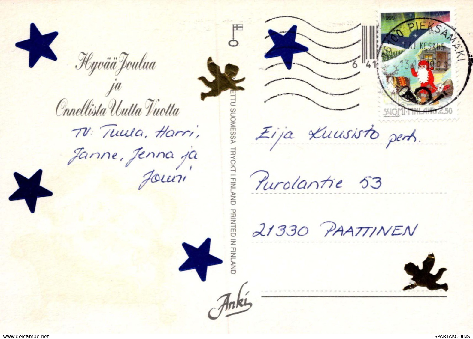 Neujahr Weihnachten MAUS Vintage Ansichtskarte Postkarte CPSM #PAU965.A - Neujahr