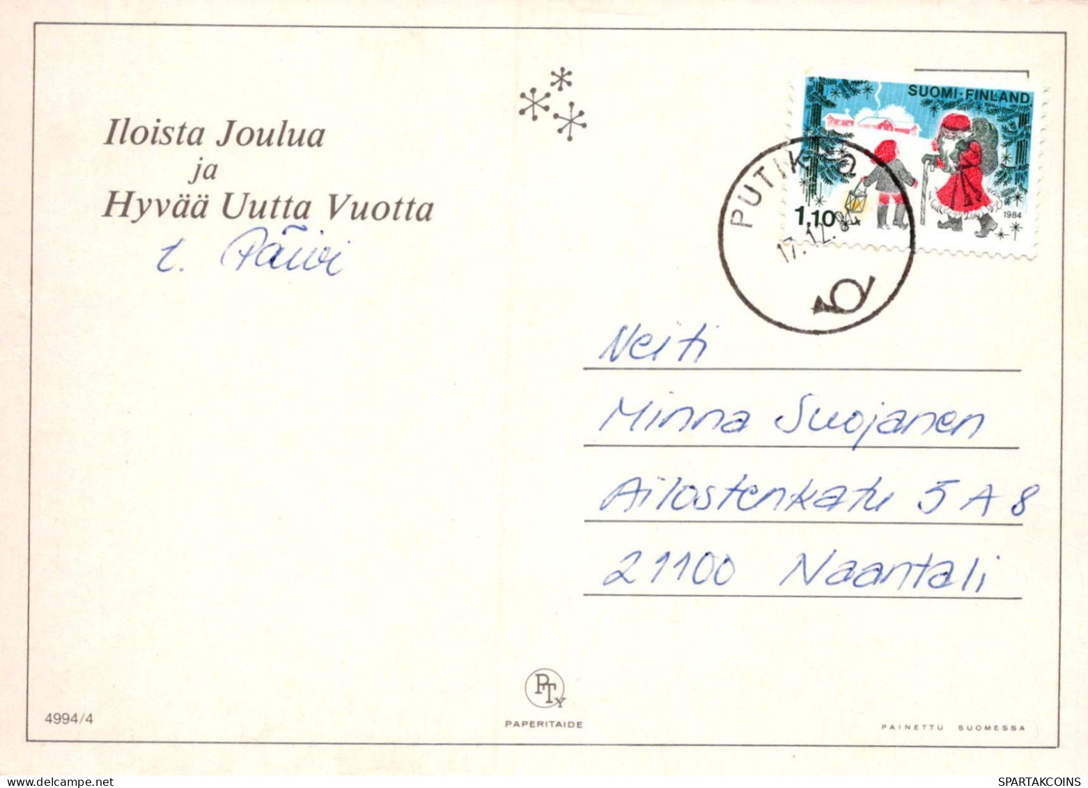 Bonne Année Noël SOURIS Vintage Carte Postale CPSM #PAU909.A - Neujahr