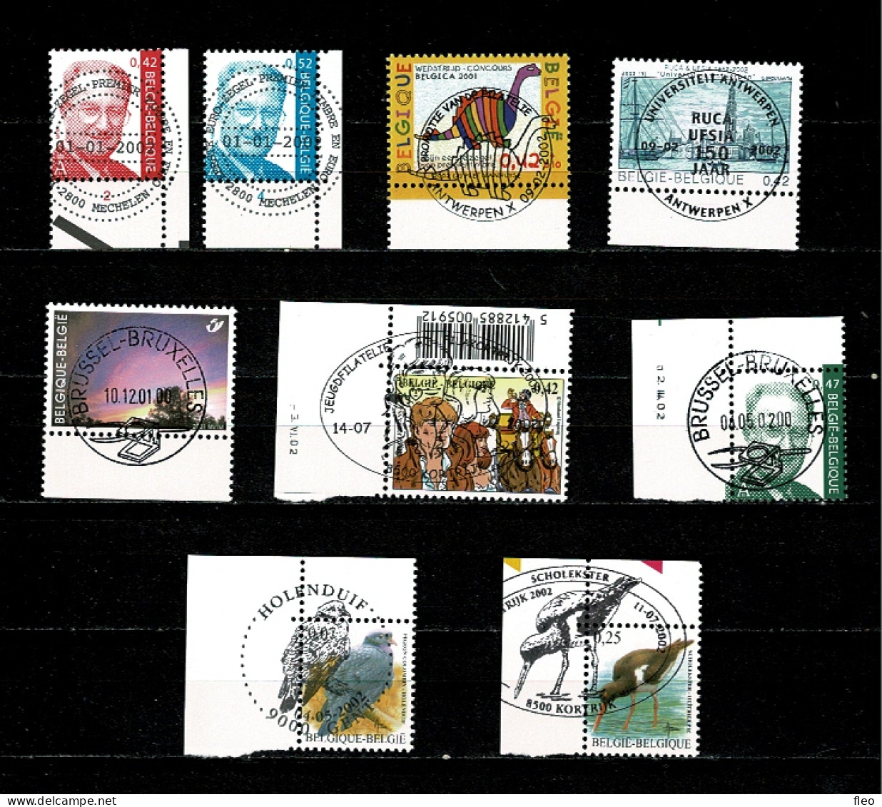 2002 3050/3051 3056 3057 3058 3069 3070 3087 3095  Postfris Met 1édag Stempel : HEEL MOOI ! MNH Avec Cachet 1er Jour - Ungebraucht