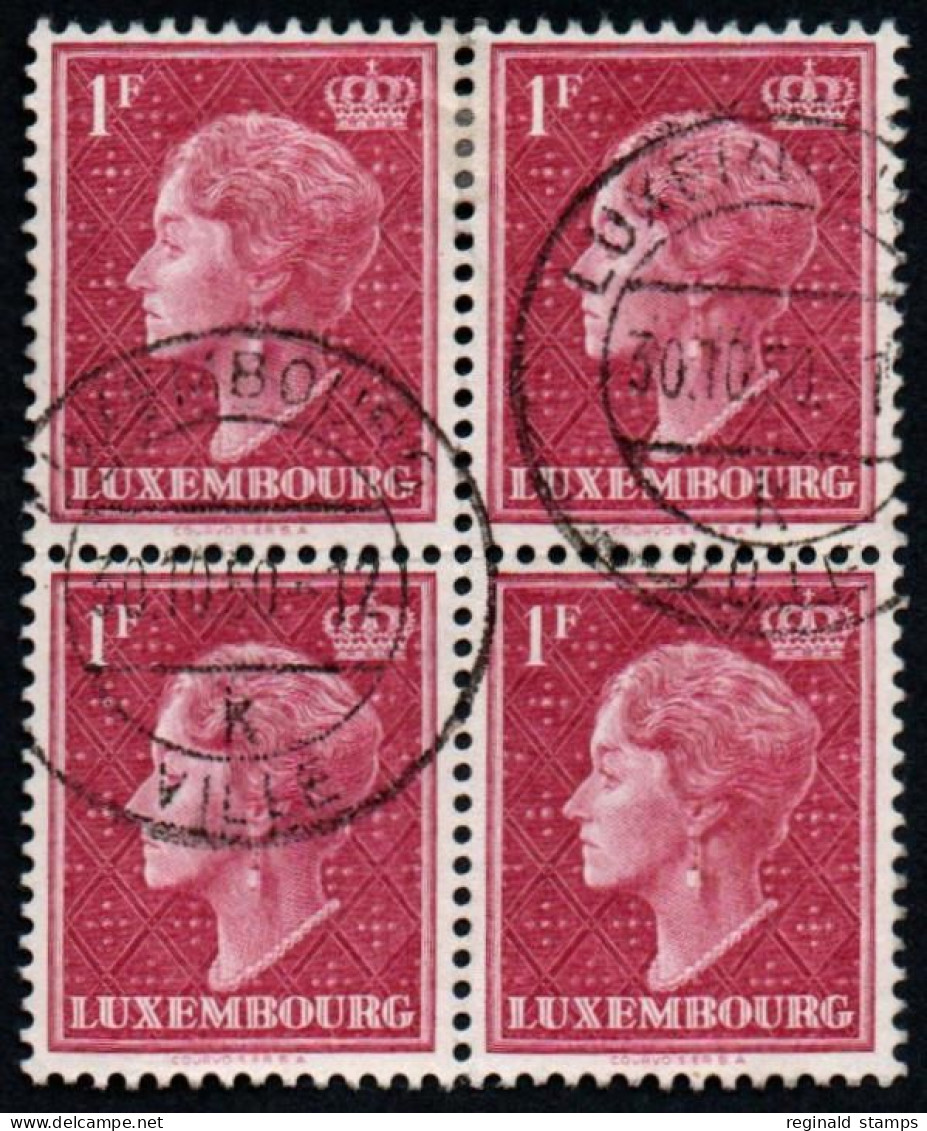 Luxembourg 1948 Luxembourg 1F GD Charlotte Block X 4 Used Mi 119 (Ref: 2055) - Used Stamps