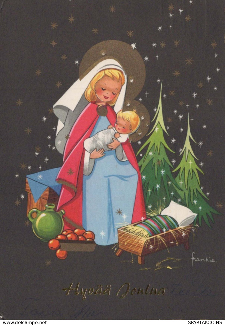 Virgen Mary Madonna Baby JESUS Religion Vintage Postcard CPSM #PBQ058.A - Jungfräuliche Marie Und Madona