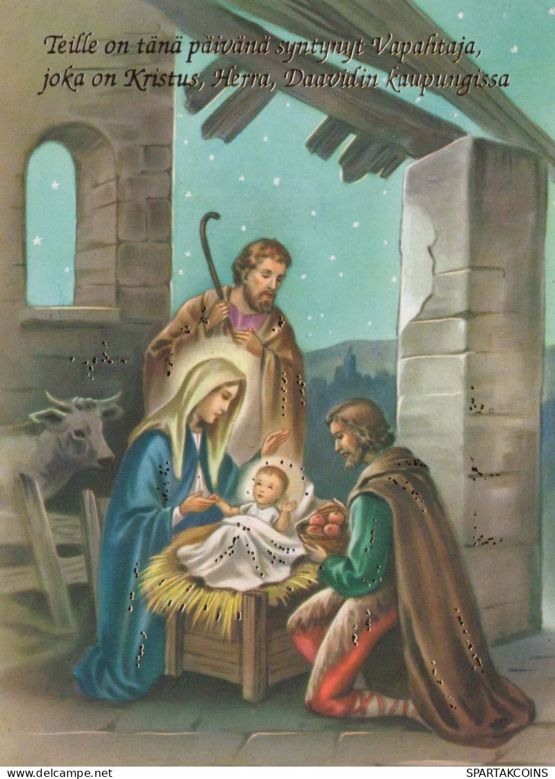 Vergine Maria Madonna Gesù Bambino Religione Vintage Cartolina CPSM #PBQ010.A - Vierge Marie & Madones