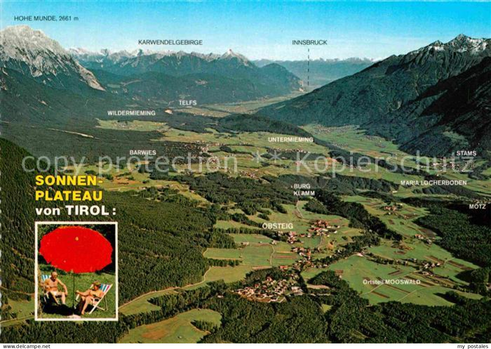72721914 Mieminger Plateau Fliegeraufnahme Obsteig Burg Klamm Maria-Locherboden  - Sonstige & Ohne Zuordnung