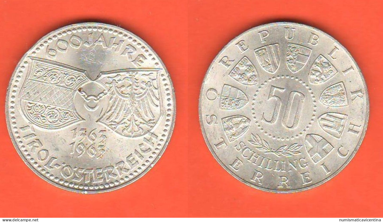Austria 50 Schilling 1963 Österreich Tirol Union Silver Coin - Austria