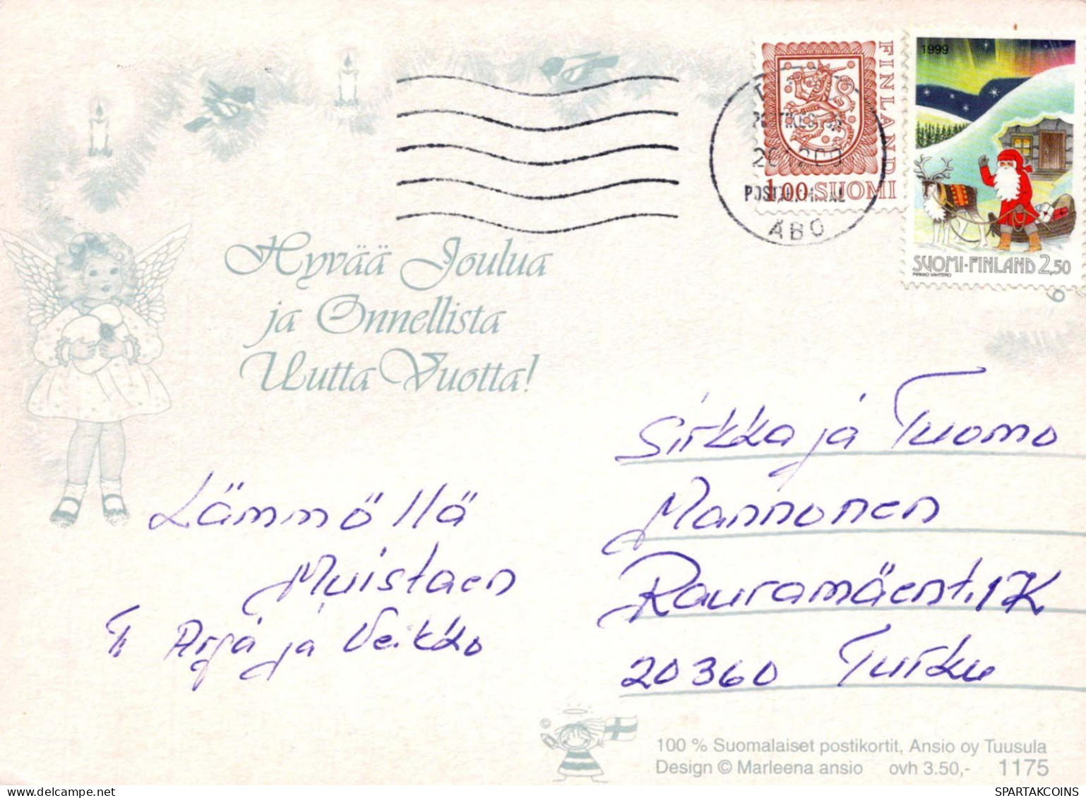 ÁNGEL Navidad Vintage Tarjeta Postal CPSM #PBP573.A - Angels