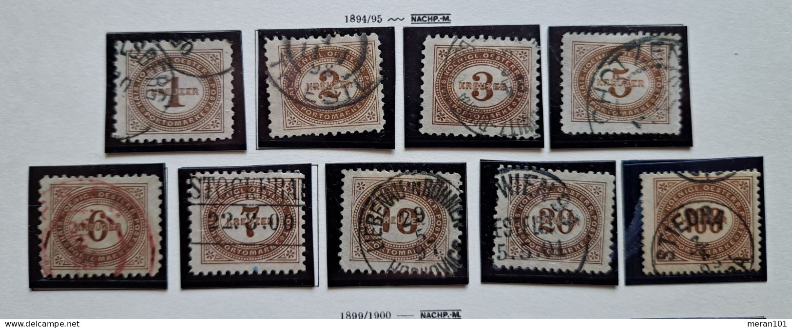 Österreich PORTO 1894/95, Mi 1-8 Gestempelt (100 H. Lückenfüller) - Postage Due