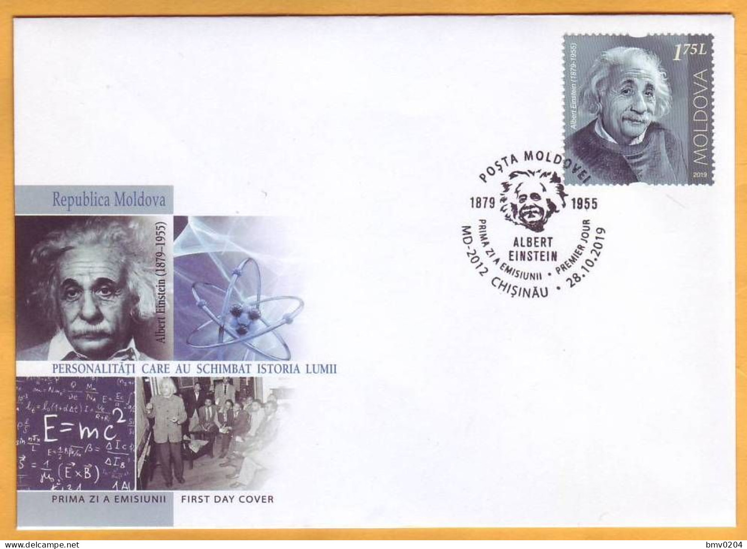 2019 Moldova Moldavie  FDC  Albert Einstein Germany - Albert Einstein