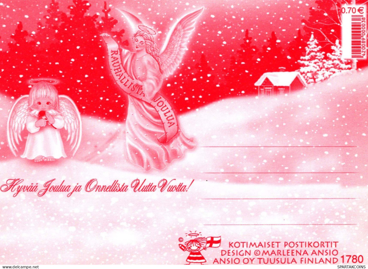 ANGELO Natale Vintage Cartolina CPSM #PBP319.A - Engel