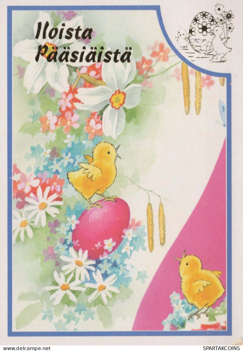 PÂQUES POULET ŒUF Vintage Carte Postale CPSM #PBO714.A - Ostern