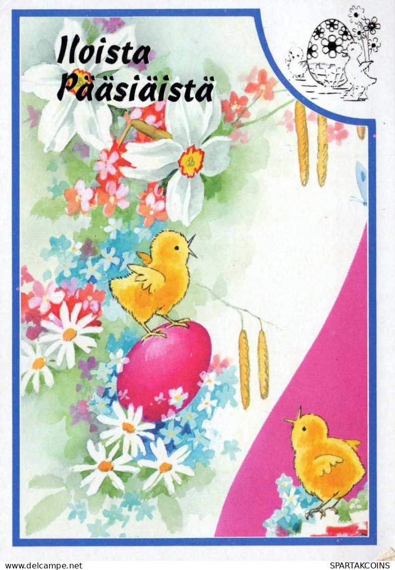 PÂQUES POULET ŒUF Vintage Carte Postale CPSM #PBO714.A - Ostern