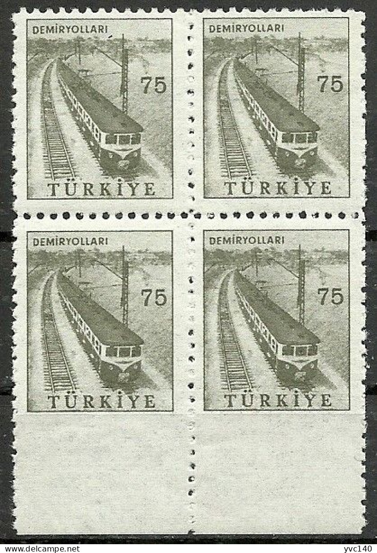 Turkey; 1959 Pictorial Postage Stamp 75 K. ERROR "Imperf. Edge" - Unused Stamps
