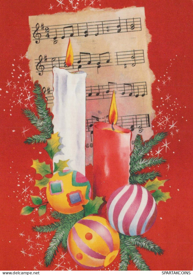 Feliz Año Navidad VELA Vintage Tarjeta Postal CPSM #PBN996.A - Neujahr