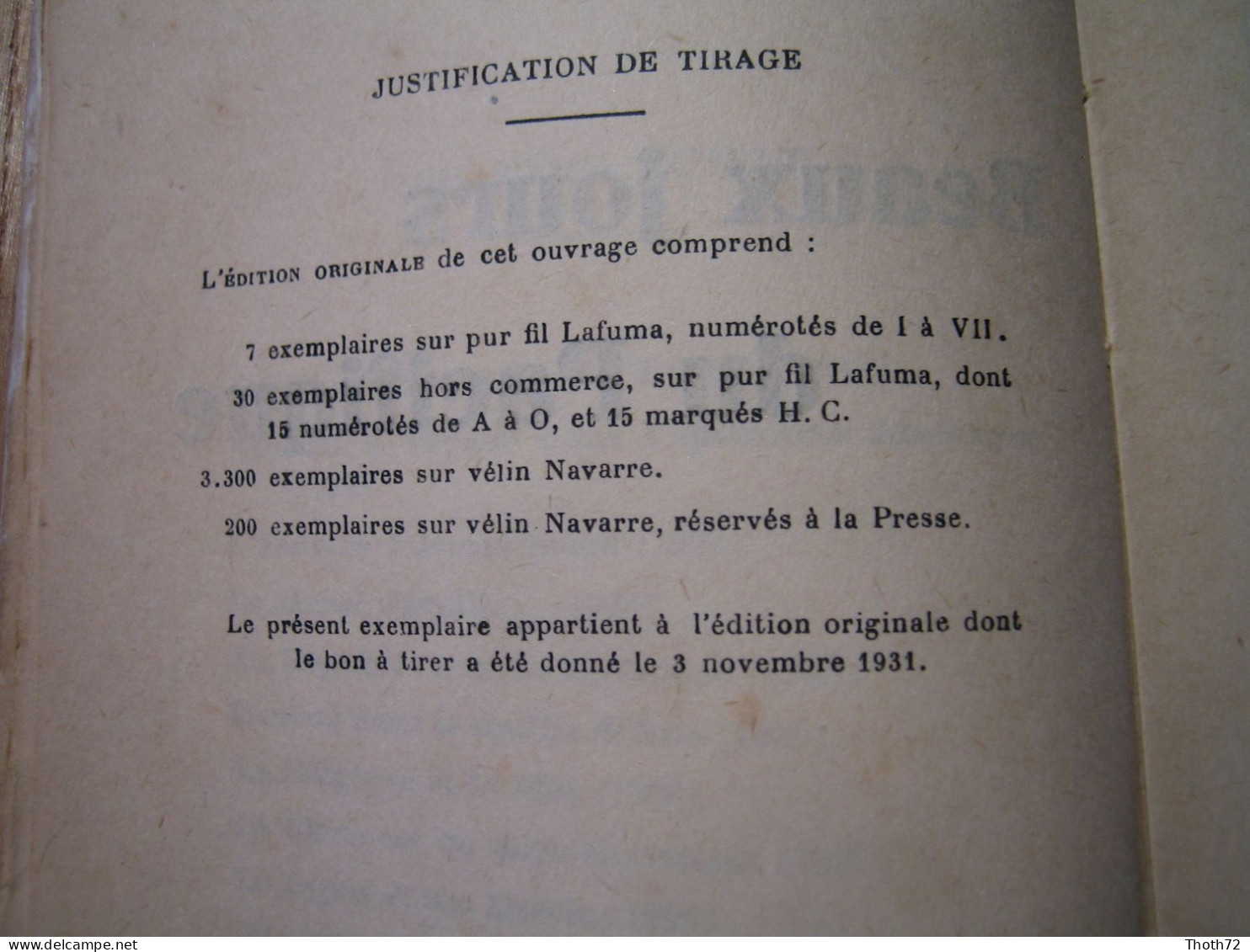 BEAUX JOURS DU PACIFIQUE. Pierre DAYE. EDITION ORIGINALE Du 03 Novembre 1931. Librairie VALOIS. - French