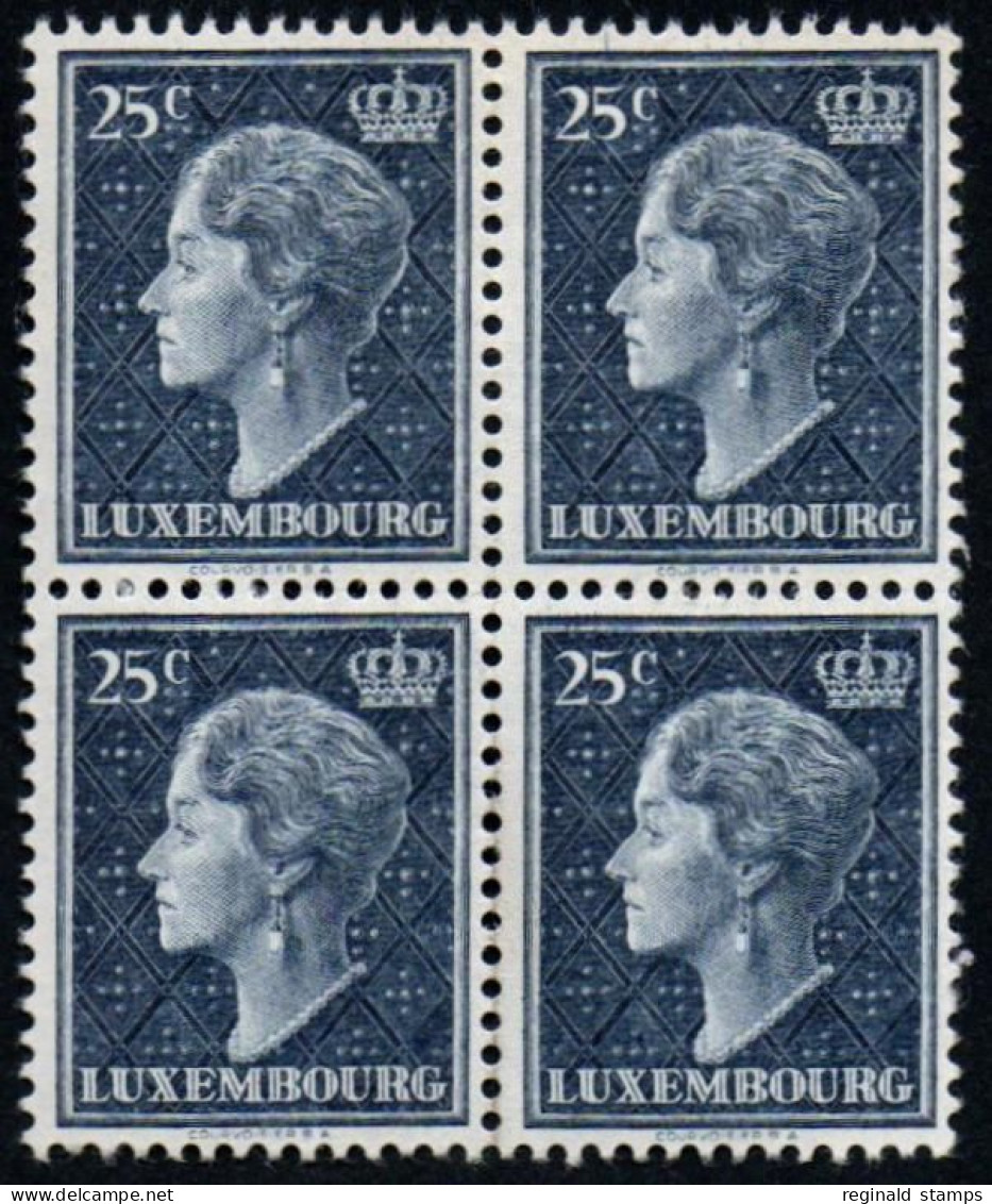 Luxembourg 1948 GD Charlotte 25c, Block X 4, MNH ** Mi 445 (Ref: 2089) - Nuovi