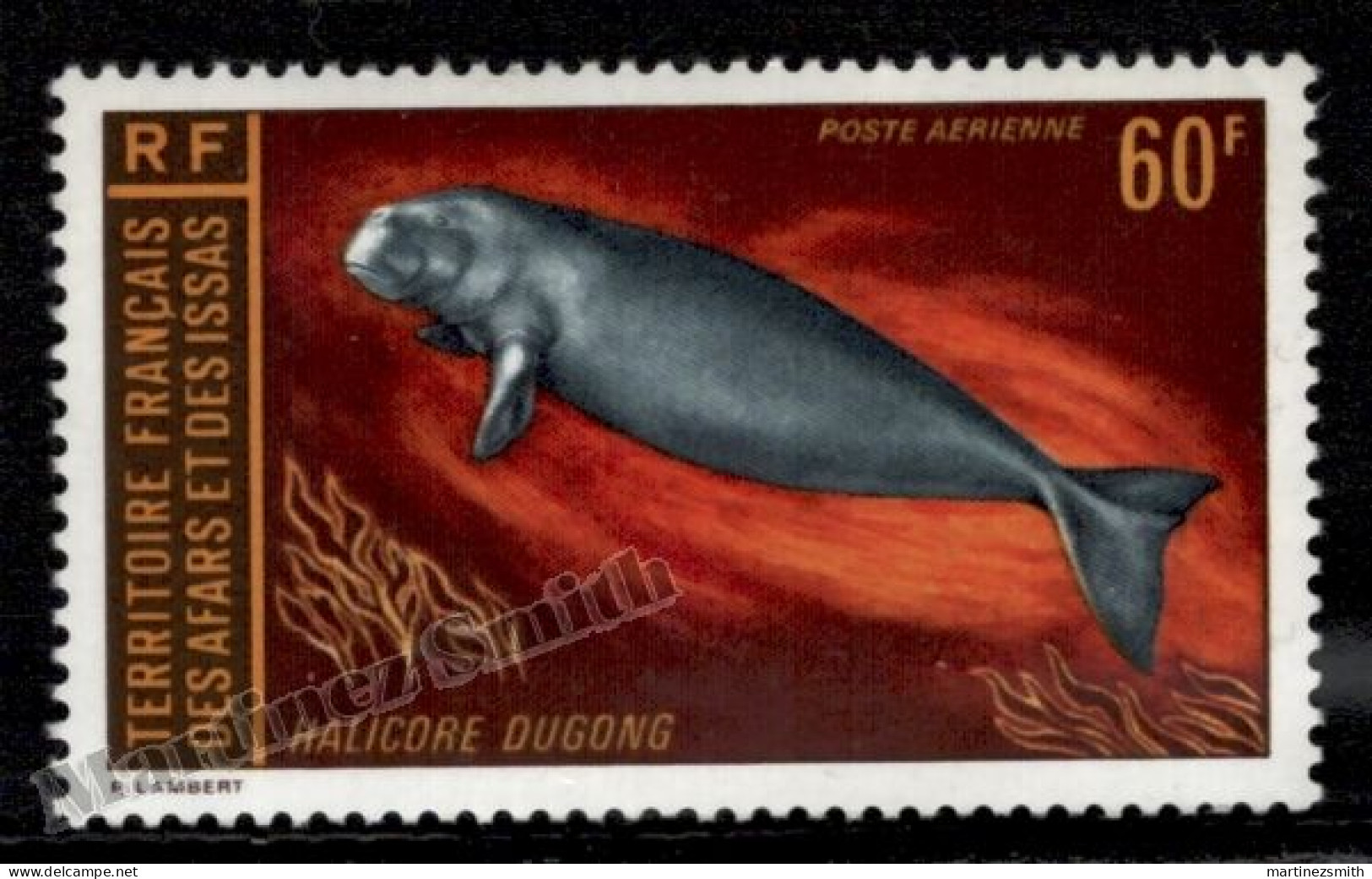 Afars Et Isas 1973 Yvert Airmail A-86, Sea Fauna, Halicore Ducong Single Value - MNH - Nuovi