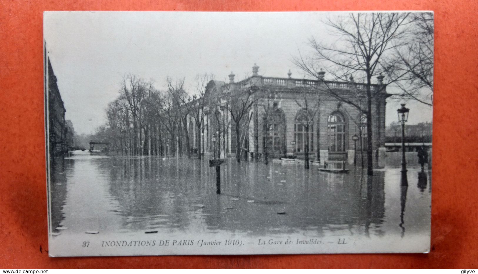 CPA (75) Inondations De Paris.1910. La Gare Des Invalides. (7A.838) - De Overstroming Van 1910