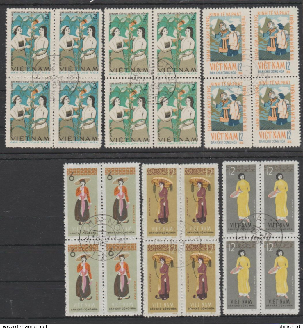 N.VIETNAM  WOMEN  CLOTHES  MUSIC  LOT  3 Used Complete Sets  VF - Vietnam