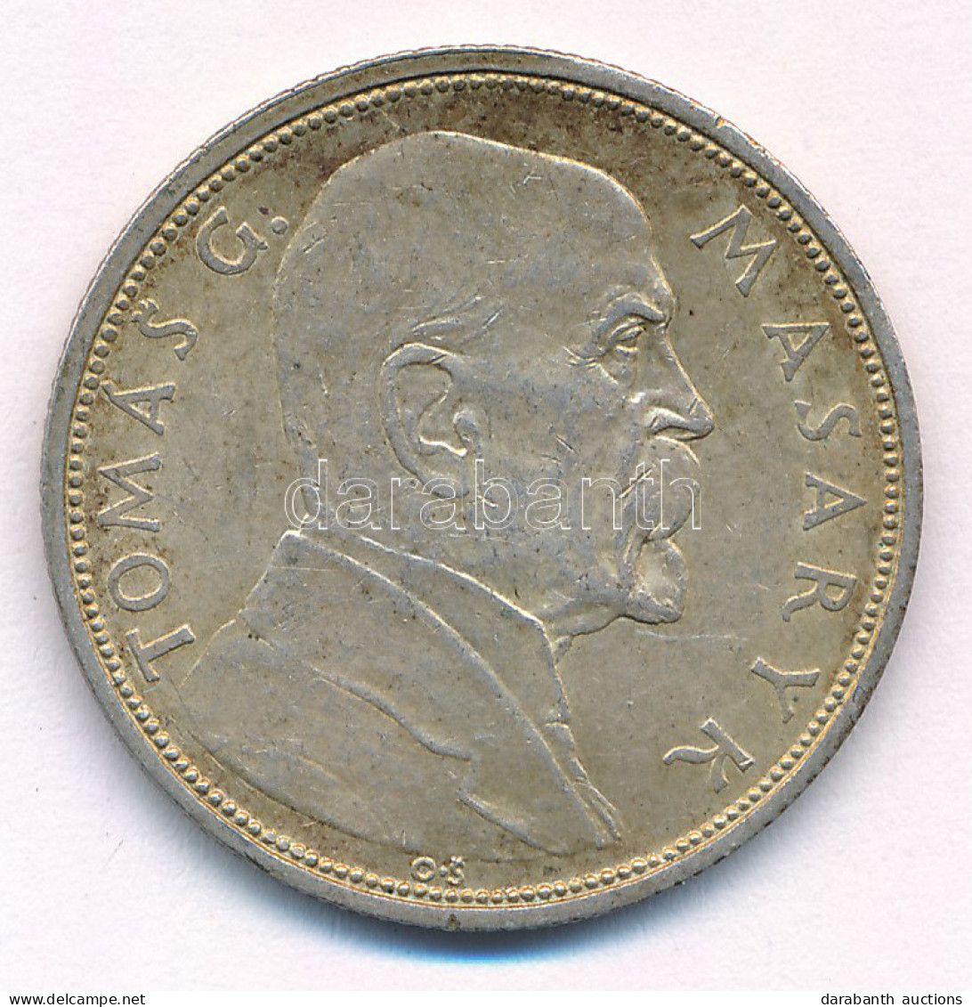 Csehszlovákia 1928. 10K Ag "Masaryk" T:AU,XF Patina Czechoslovakia 1928. 10 Korun Ag "Masaryk" C:AU,XF Patina  Krause KM - Unclassified