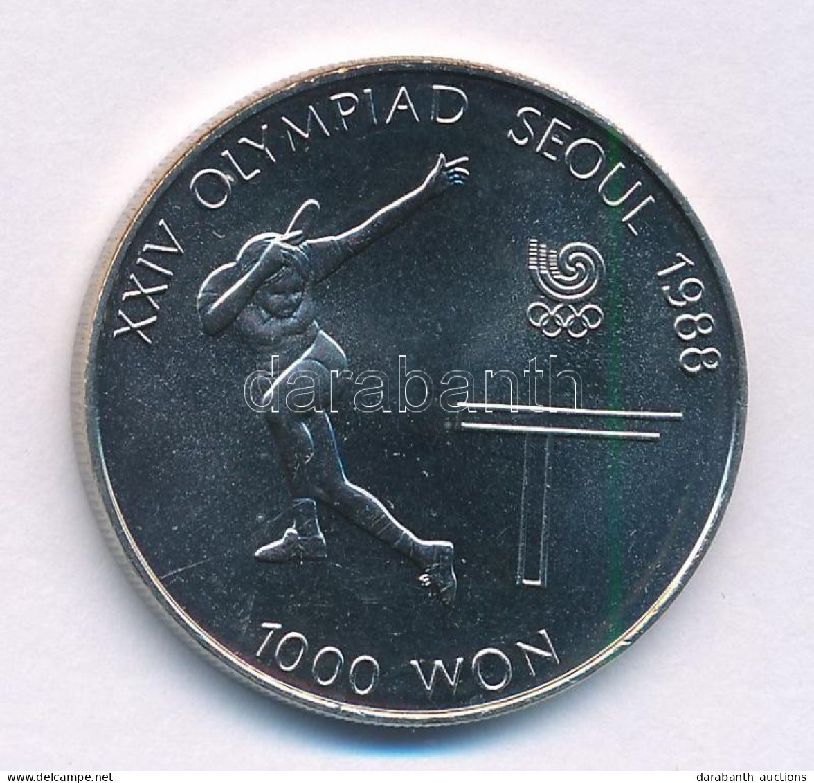 Dél-Korea 1987. 1000W Cu-Ni "1988. Nyári Olimpiai Játékok - Szöul / Asztalitenisz" T:UNC South Korea 1987. 1000 Won Cu-N - Unclassified