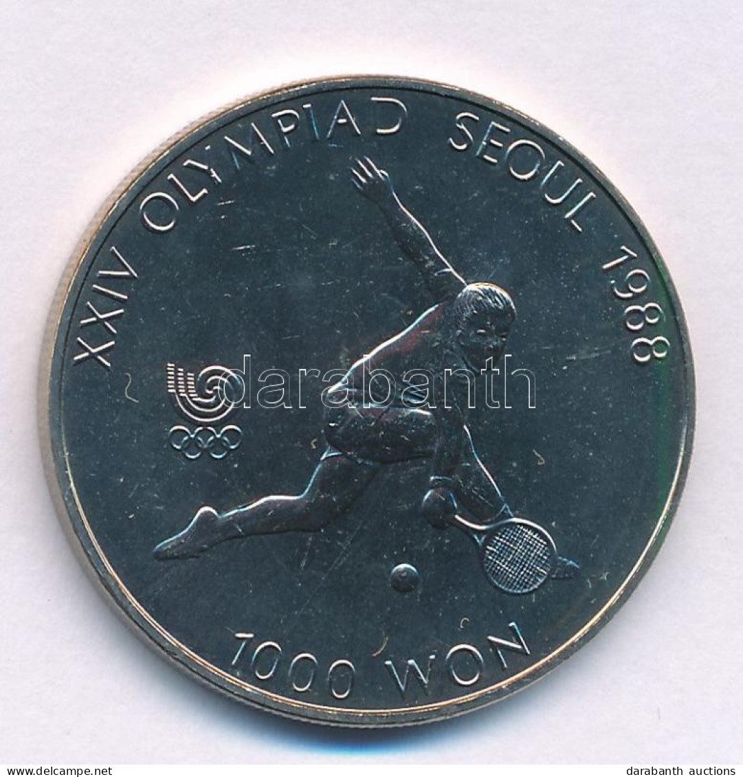 Dél-Korea 1987. 2000W Cu-Ni "1988. Nyári Olimpiai Játékok - Szöul / Tenisz" T:UNC South Korea 1987. 2000 Won Cu-Ni "Olym - Unclassified