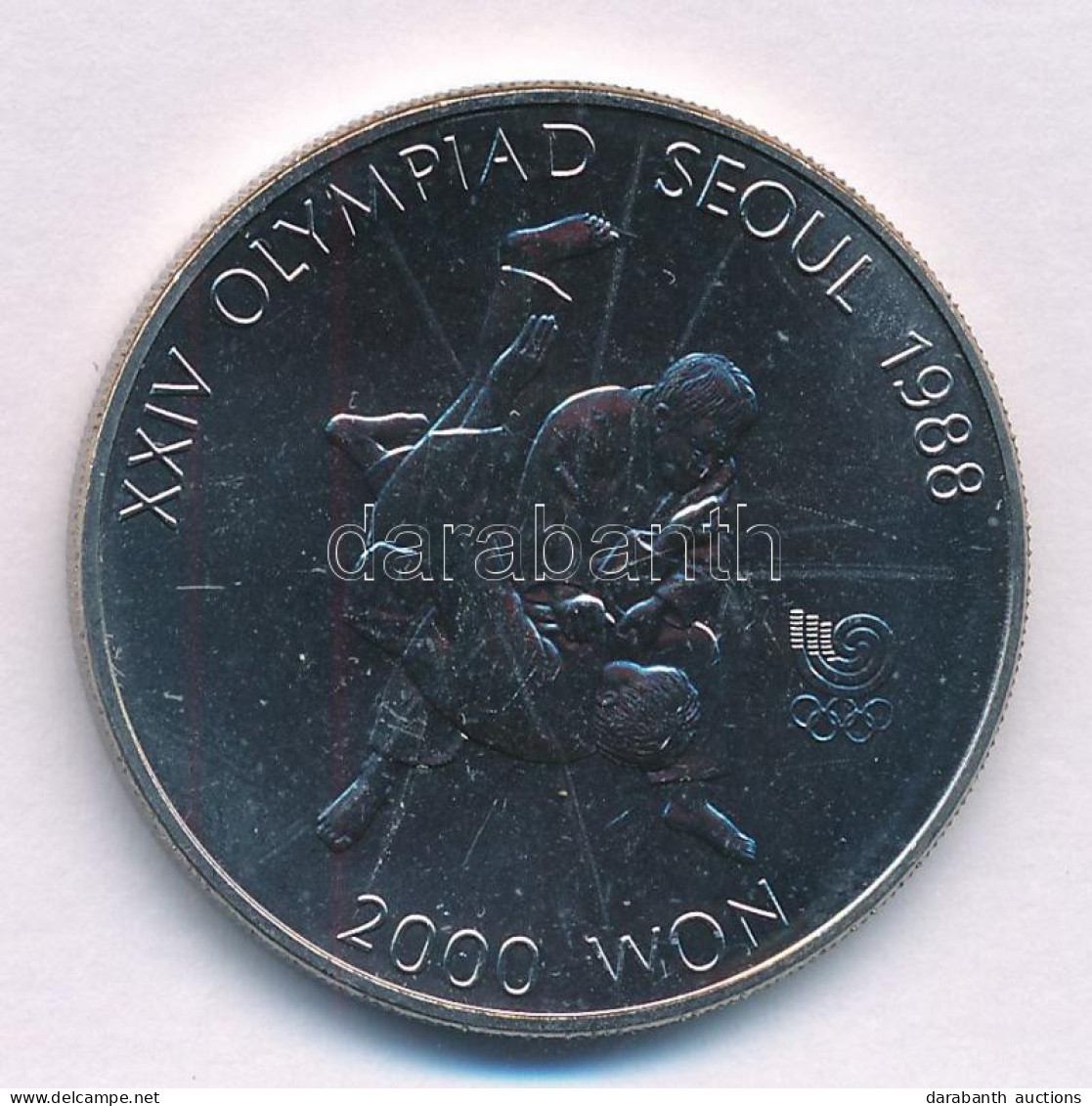 Dél-Korea 1987. 2000W Ni "1988. Nyári Olimpiai Játékok - Szöul / Judo" T:UNC South Korea 1987. 2000 Won Ni "Olympic Game - Unclassified