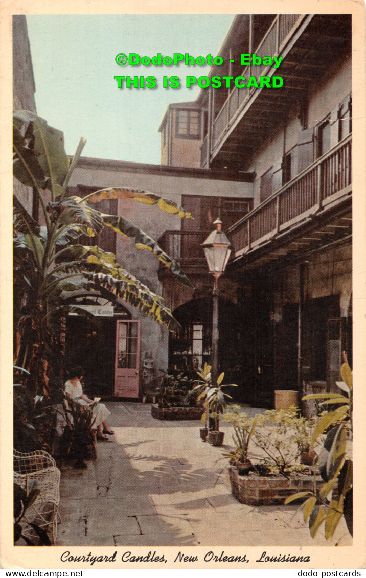R420979 New Orleans. Louisiana. Courtyard Candles. Post Card Specialties. Curtei - World