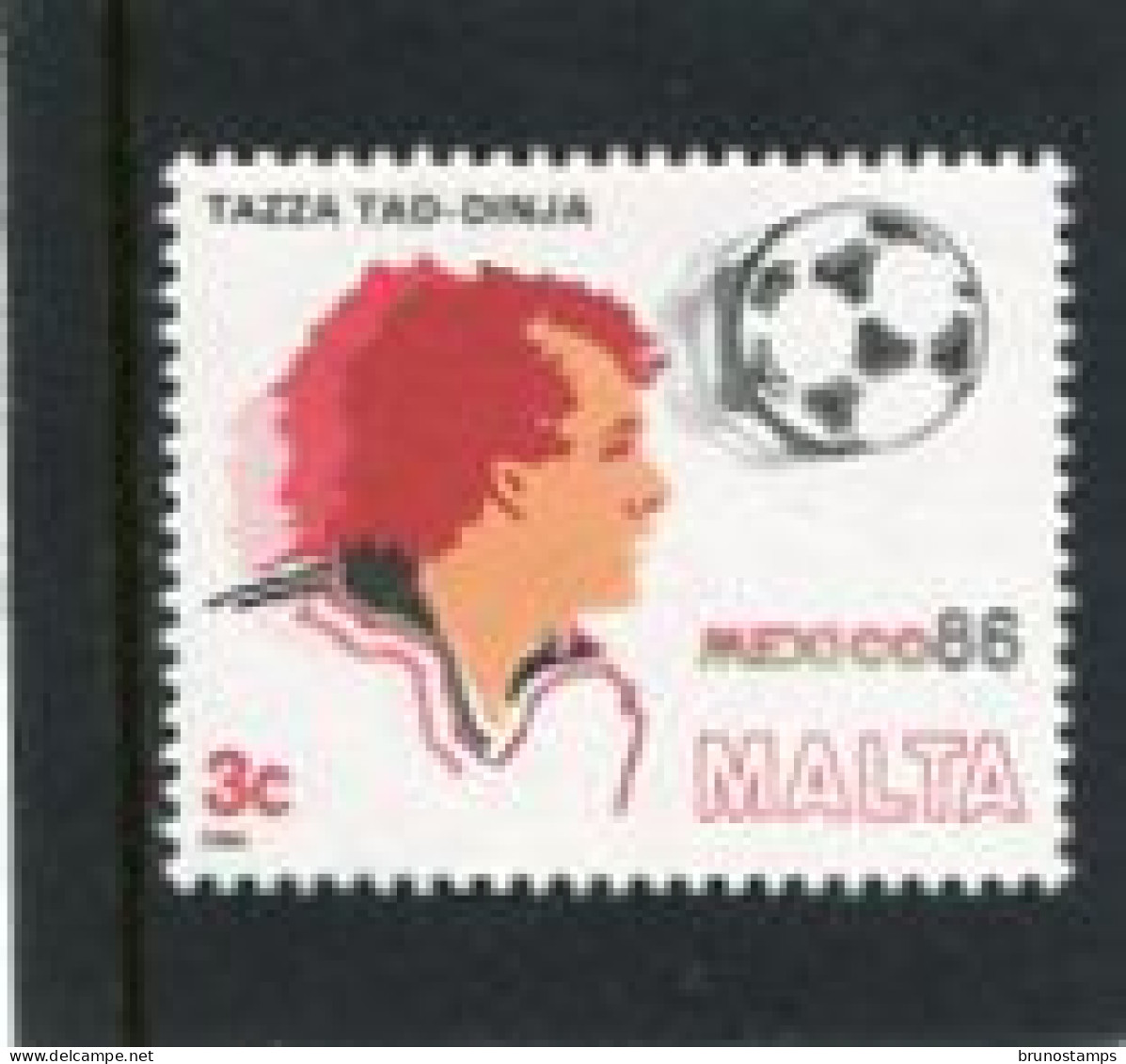 MALTA - 1986  3c  WORLD CUP  MINT NH - Malte