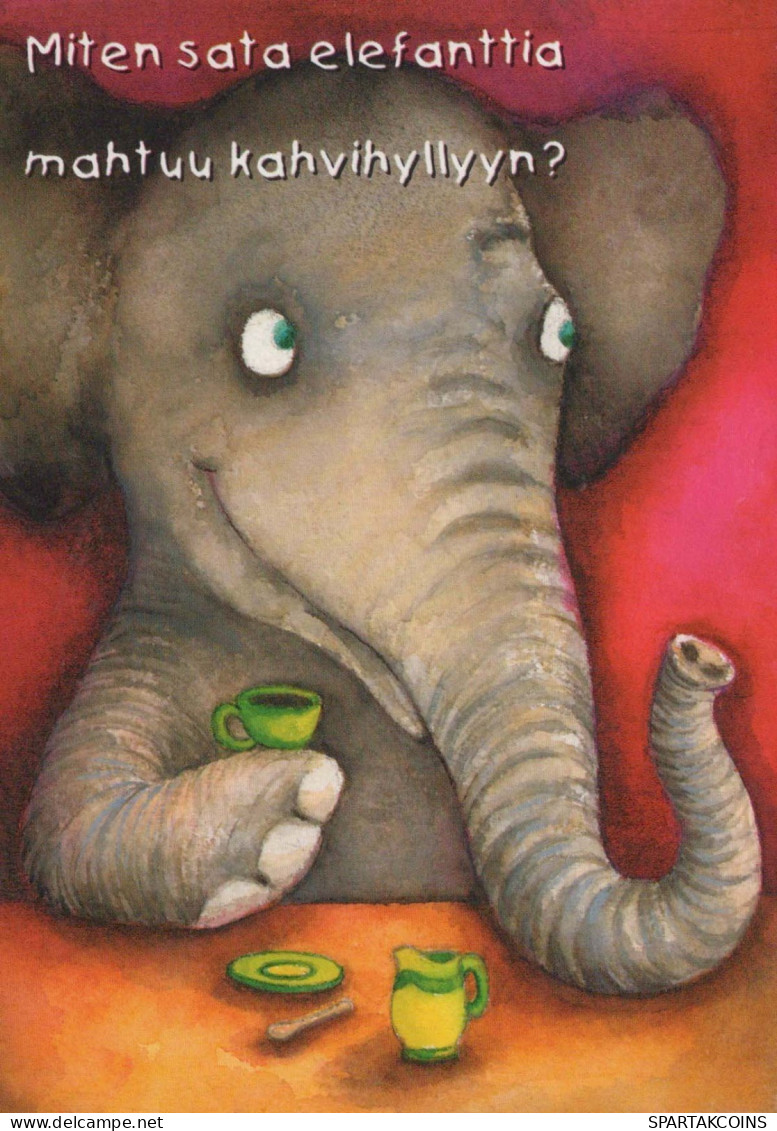 ELEPHANT Animals Vintage Postcard CPSM #PBS760.A - Elefanten