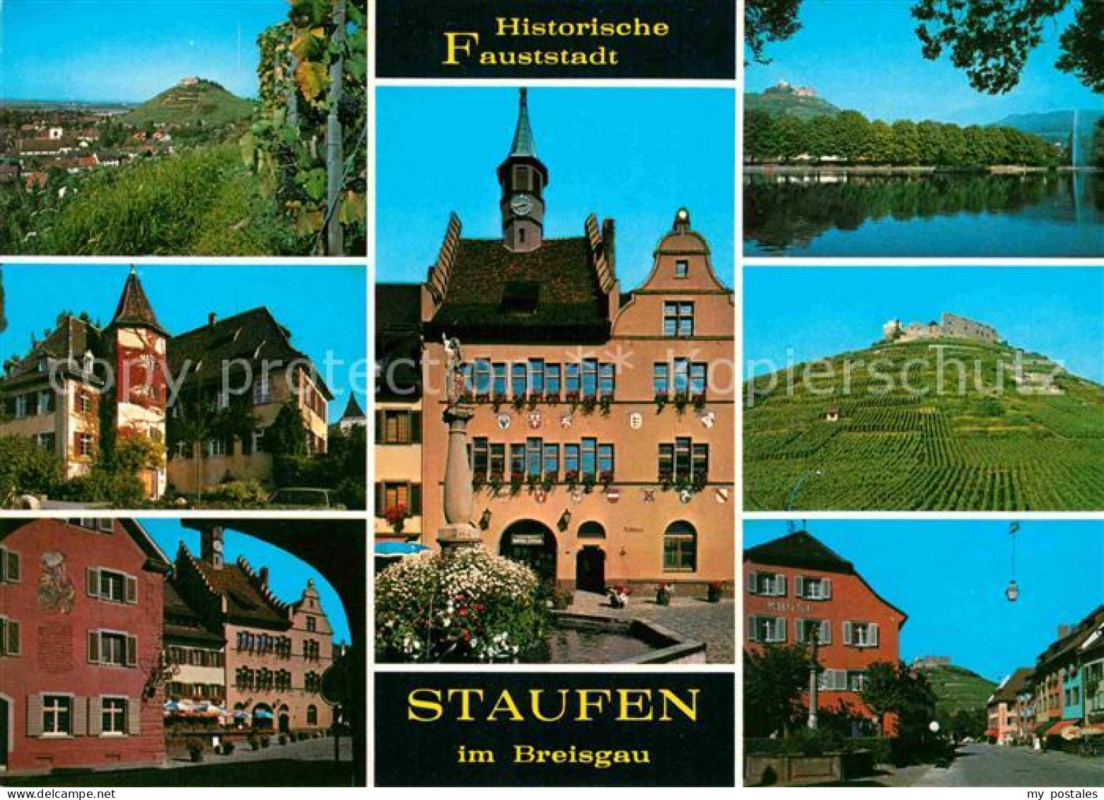 72721064 Staufen Breisgau Teilansichten Historische Fauststadt Burgruine Weinber - Altri & Non Classificati
