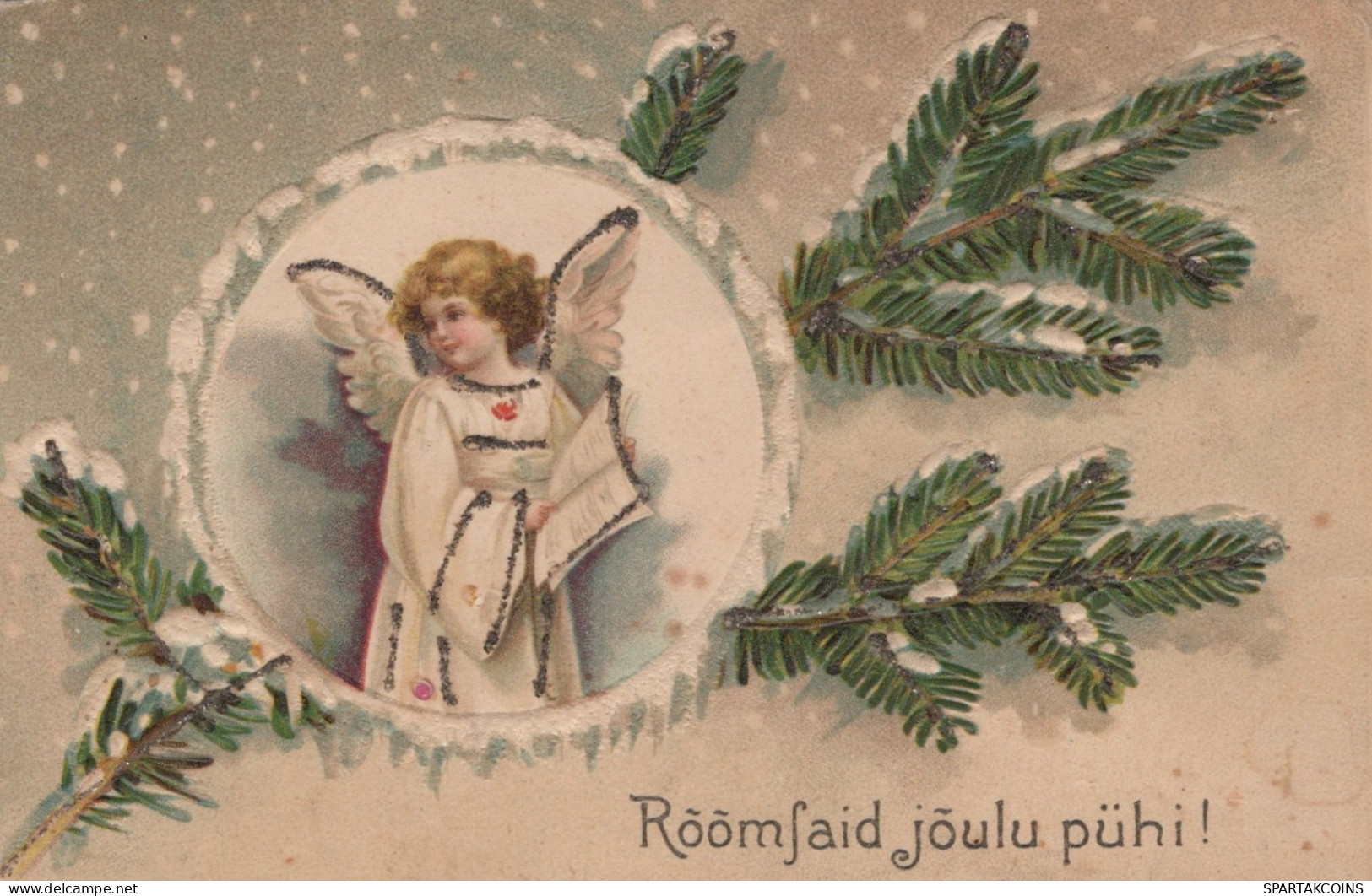 1904 ANGE NOËL Vintage Antique Carte Postale CPA #PAG667.A - Engel