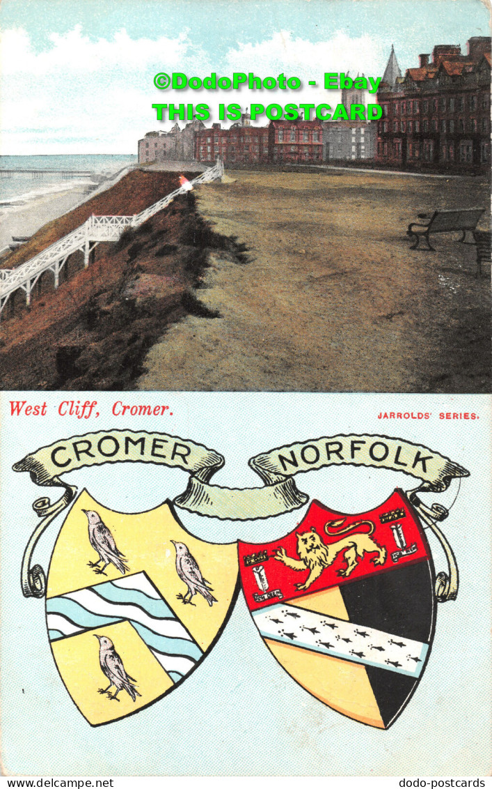 R420994 Cromer. Norfolk. West Cliff. Jarrold Series. No. 2038. 1907 - World