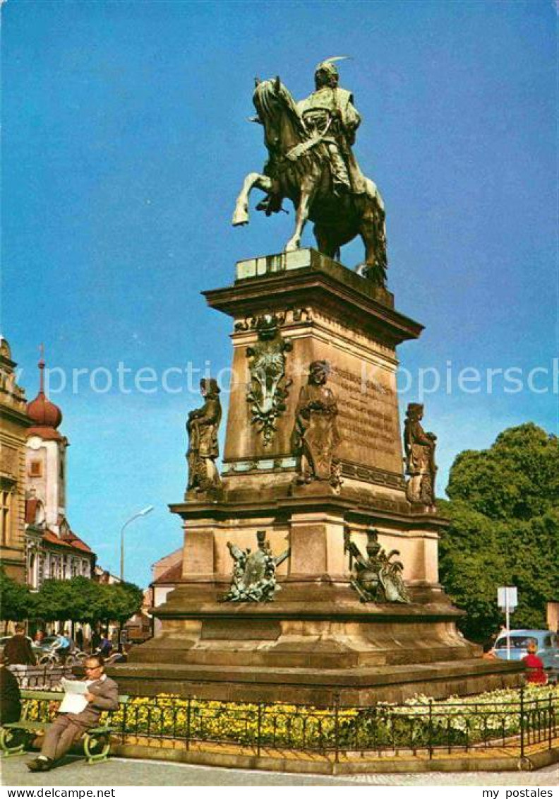 72720966 Podebrady Socha Krale Jiriho Na Jiriho Namesti Koenig Georg Denkmal Pla - Tschechische Republik