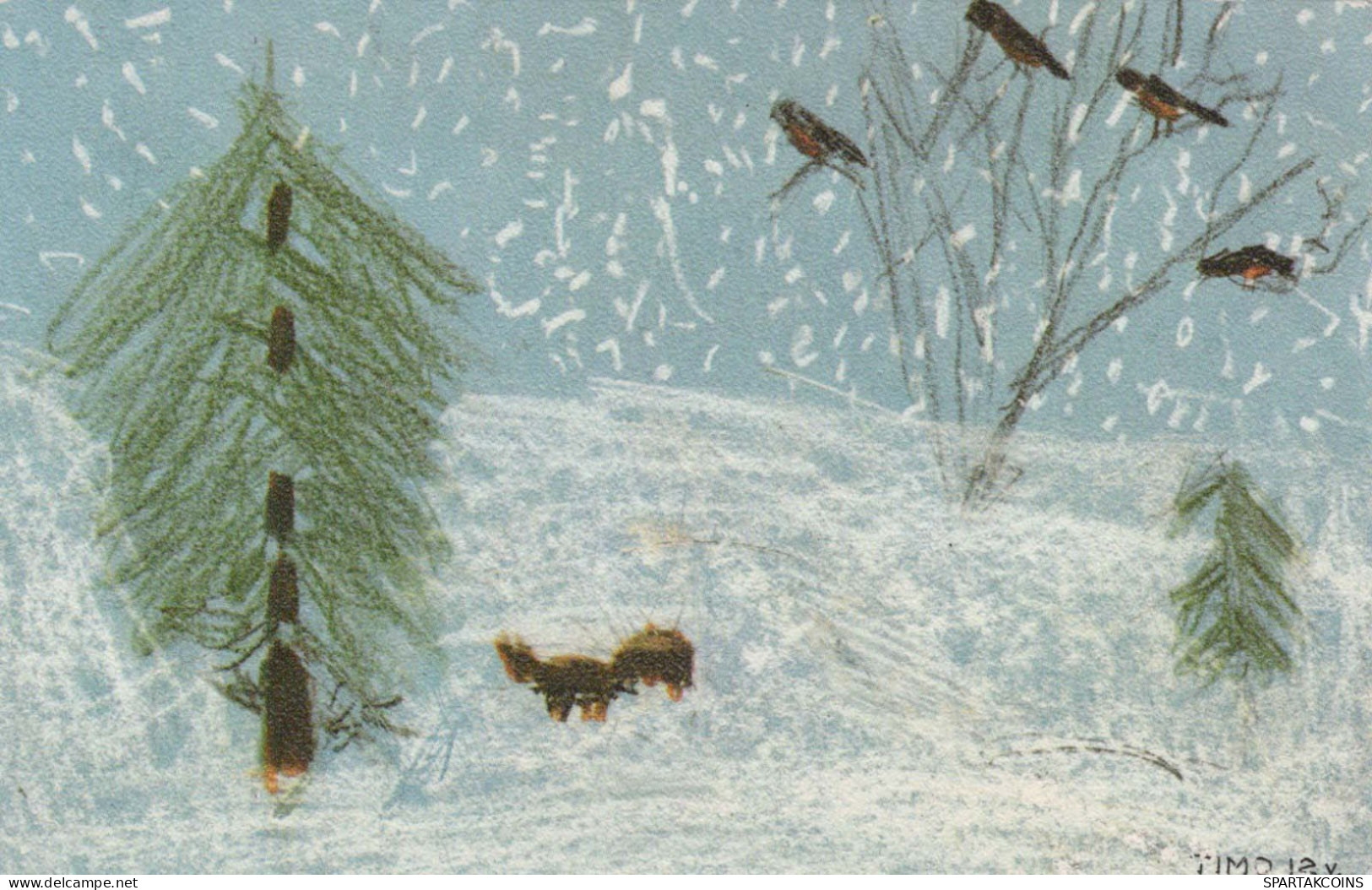 Neujahr Weihnachten Vintage Ansichtskarte Postkarte CPSMPF #PKG273.A - Neujahr