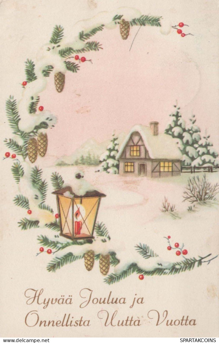 Buon Anno Natale Vintage Cartolina CPSMPF #PKG236.A - Neujahr