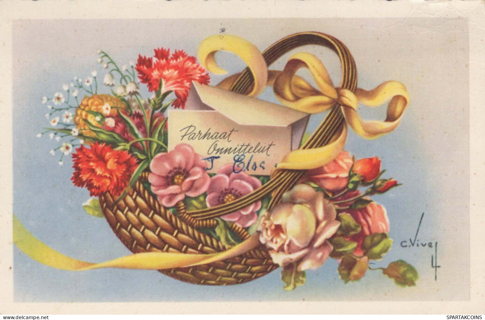 FLEURS Vintage Carte Postale CPSMPF #PKG072.A - Blumen