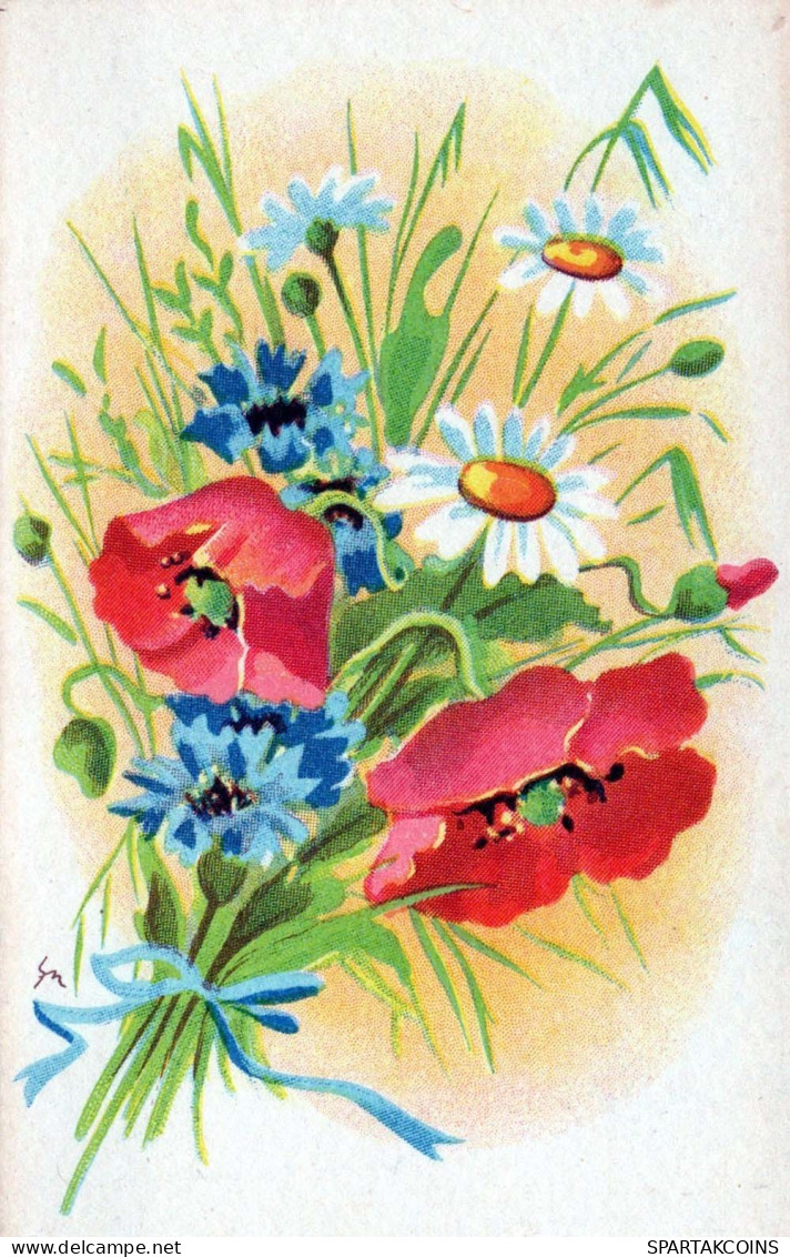 FLOWERS Vintage Postcard CPSMPF #PKG049.A - Fleurs