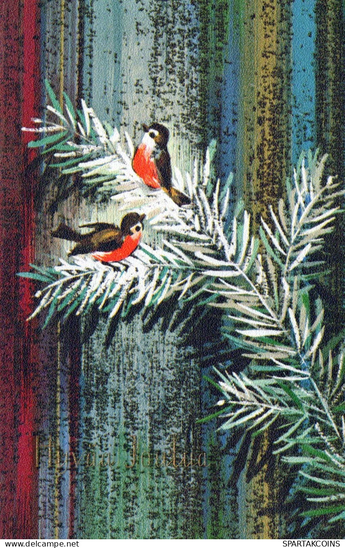 Neujahr Weihnachten VOGEL Vintage Ansichtskarte Postkarte CPA #PKE830.A - Neujahr