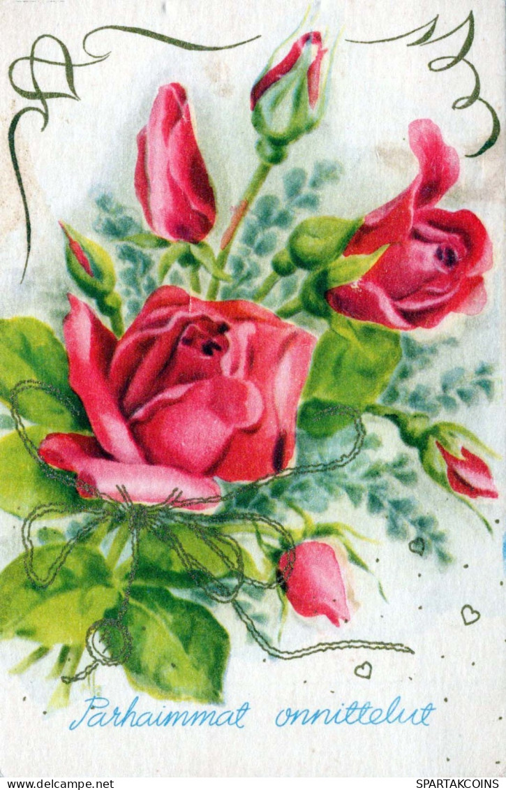 FLOWERS Vintage Postcard CPA #PKE621.A - Fleurs