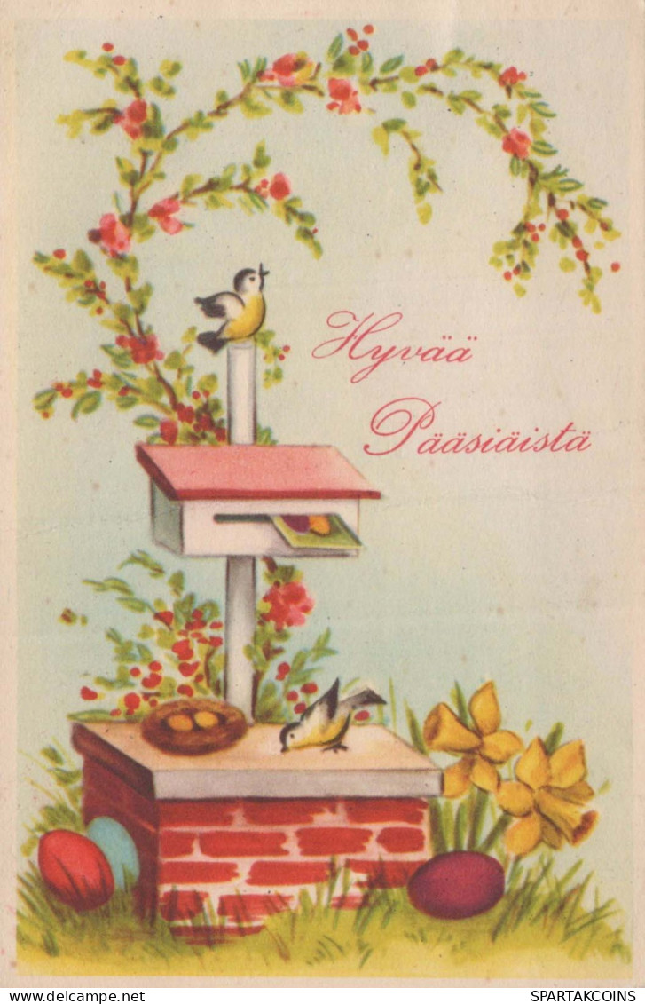 PÂQUES POULET ŒUF Vintage Carte Postale CPA #PKE109.A - Pâques