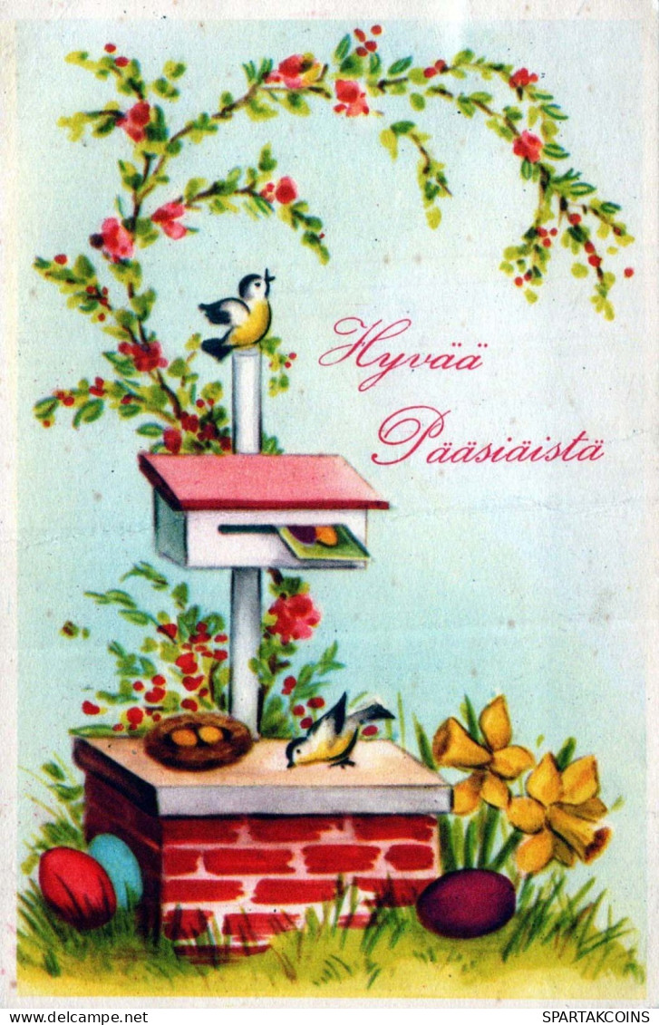 PÂQUES POULET ŒUF Vintage Carte Postale CPA #PKE109.A - Pâques