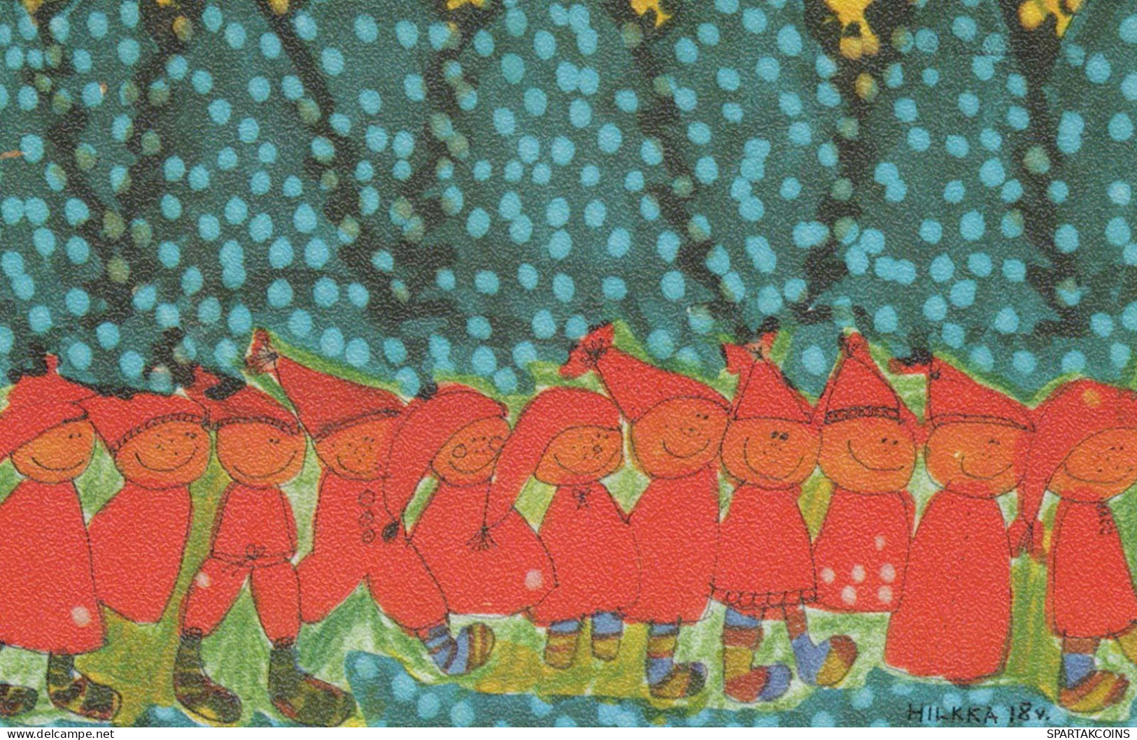 WEIHNACHTSMANN SANTA CLAUS Neujahr Weihnachten GNOME Vintage Ansichtskarte Postkarte CPA #PKE015.A - Santa Claus