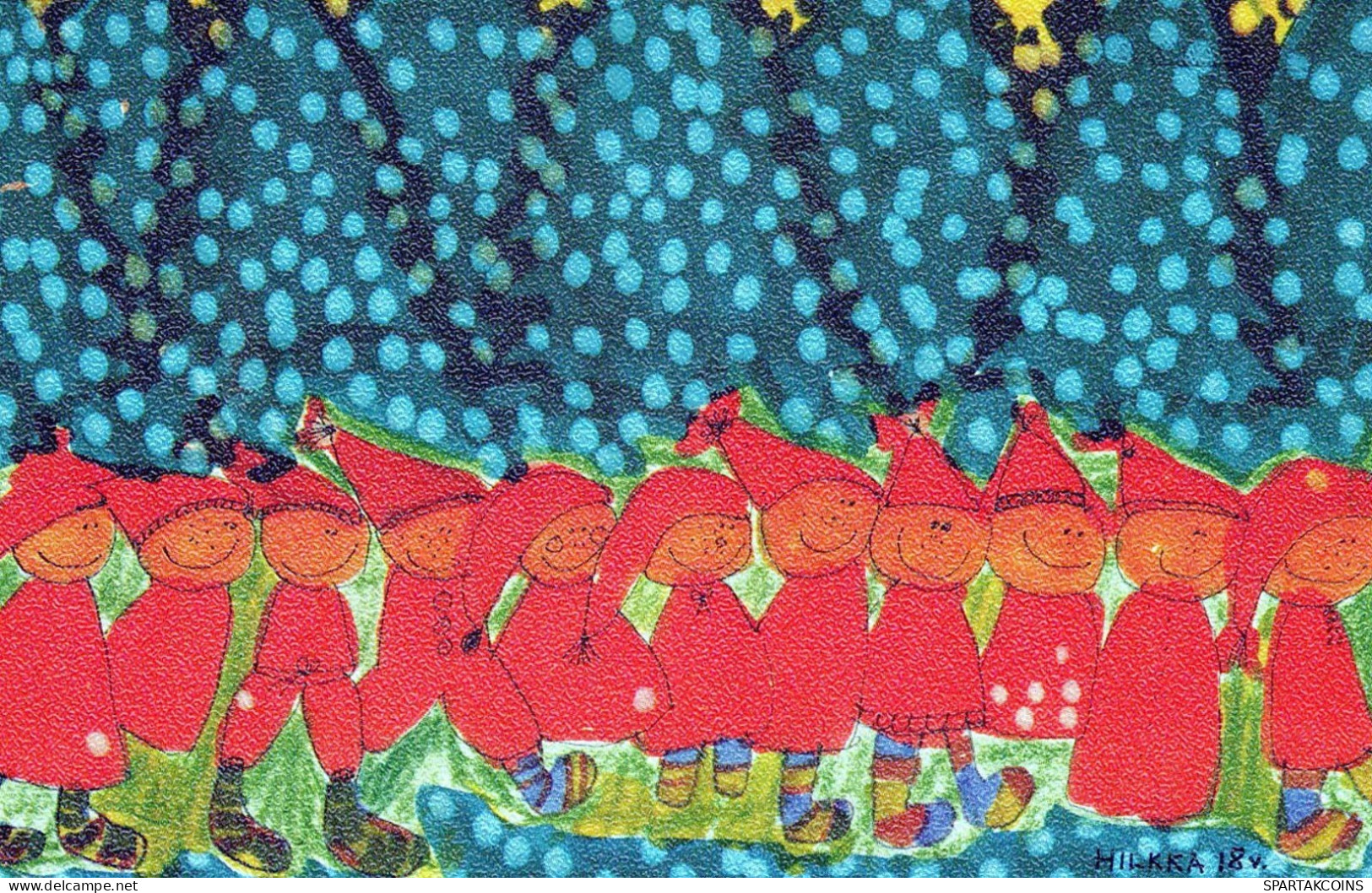 WEIHNACHTSMANN SANTA CLAUS Neujahr Weihnachten GNOME Vintage Ansichtskarte Postkarte CPA #PKE015.A - Santa Claus