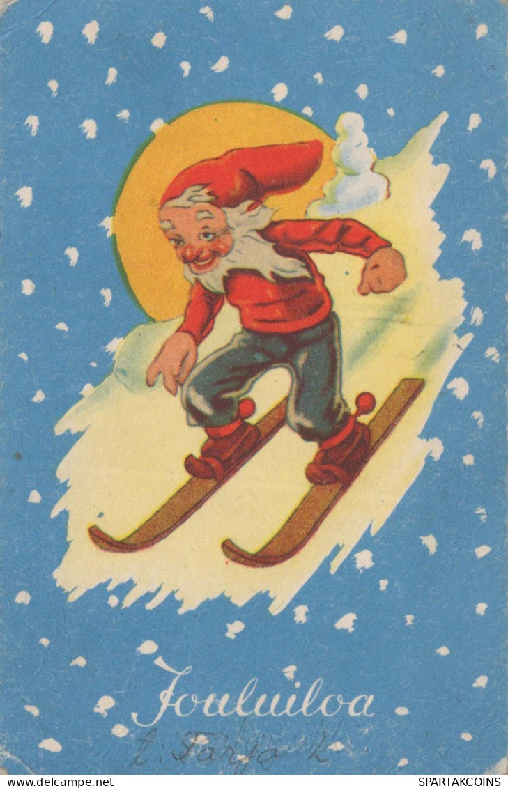 PÈRE NOËL Bonne Année Noël GNOME Vintage Carte Postale CPSMPF #PKD988.A - Santa Claus