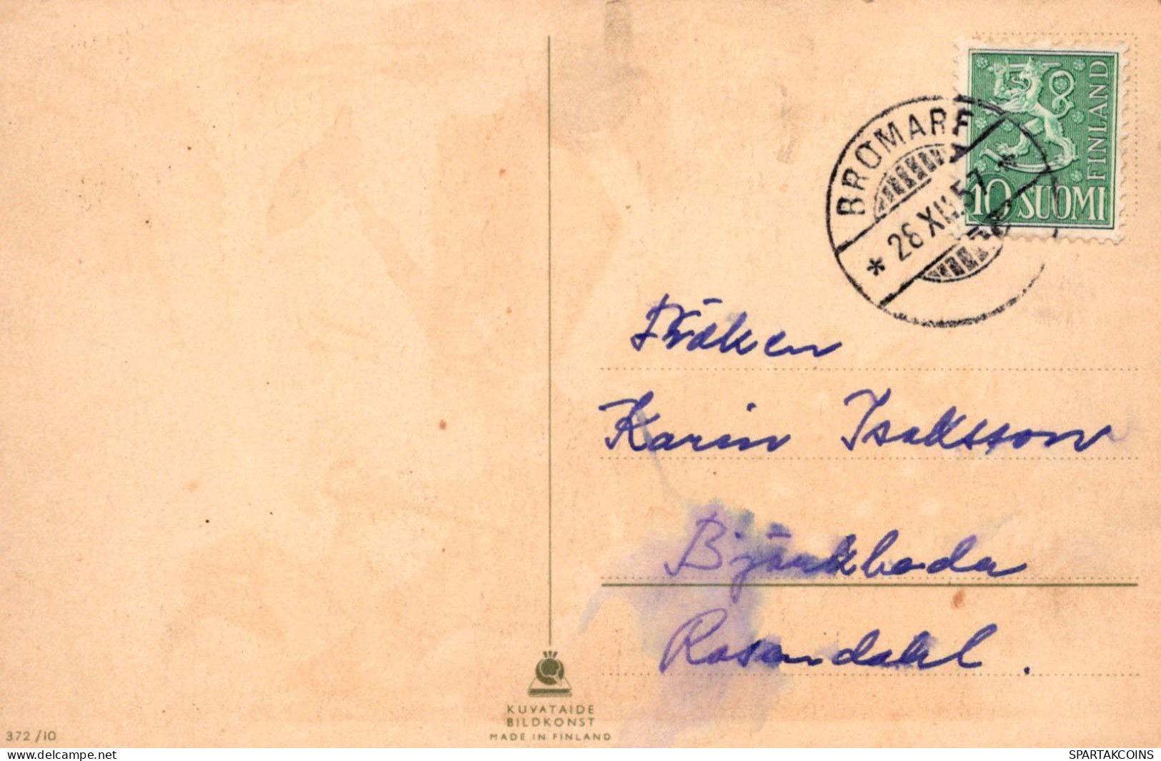 PAPÁ NOEL Feliz Año Navidad GNOMO Vintage Tarjeta Postal CPSMPF #PKD316.A - Kerstman