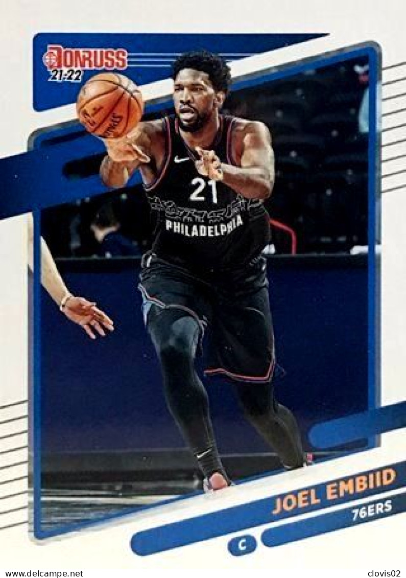 1 Joel Embiid - Philadelphia 76ers - Carte Panini NBA Donruss 2021-2022 - Andere & Zonder Classificatie