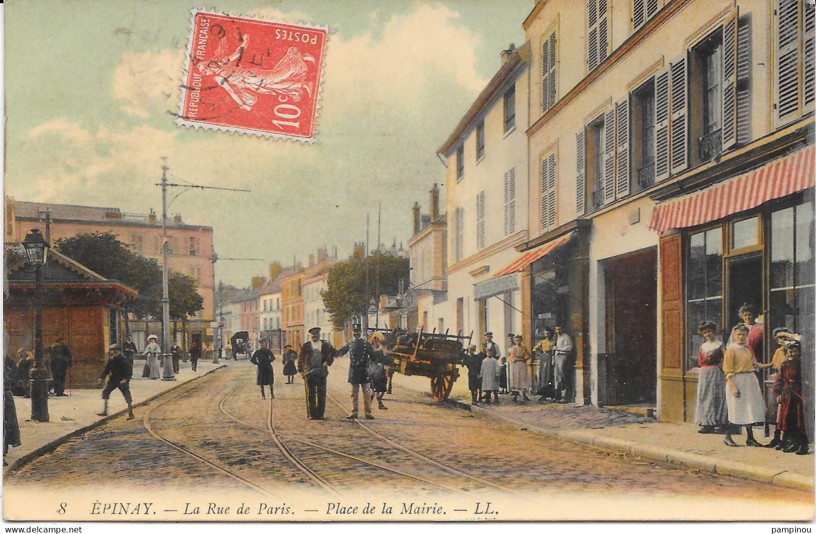 93 - EPINAY - Rue De Paris, Place De La Mairie - Animée - Autres & Non Classés