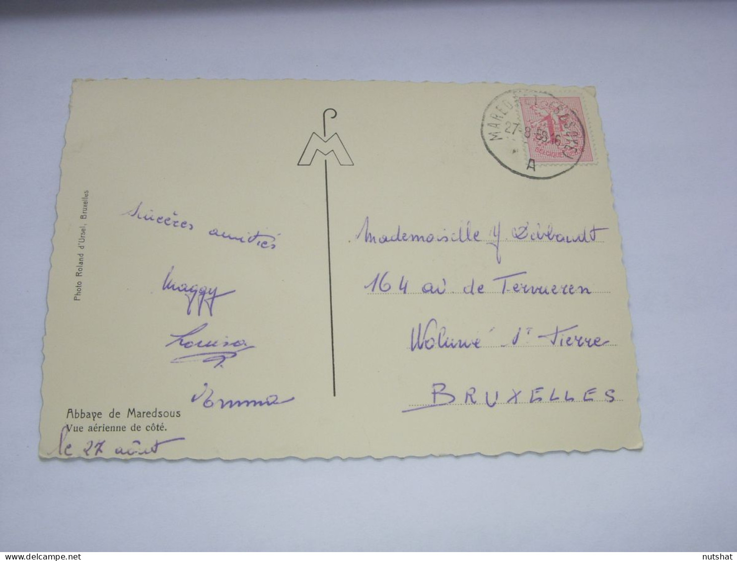 CP CARTE POSTALE BELGIQUE ANHEE ABBAYE De MAREDSOUS - Ecrite En 1958 - Anhee